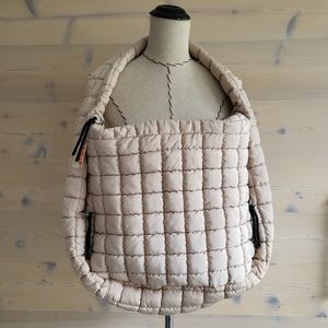 NWT Free People FP Movement Quilted Carryall Off White